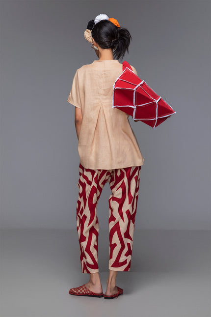Laityea - Deep V-Neck Short Sleeves Top