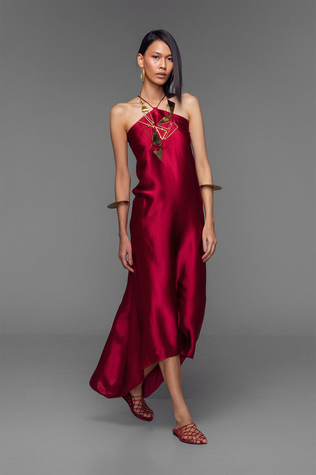 Ilythia - Flowy Halter Dress