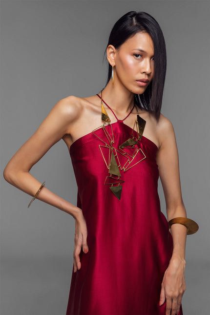 Ilythia - Flowy Halter Dress