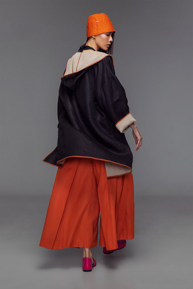 Lawrence - Reversible Linen and Cotton Long Jacket