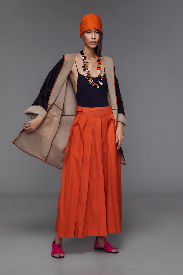 Lawrence - Reversible Linen and Cotton Long Jacket