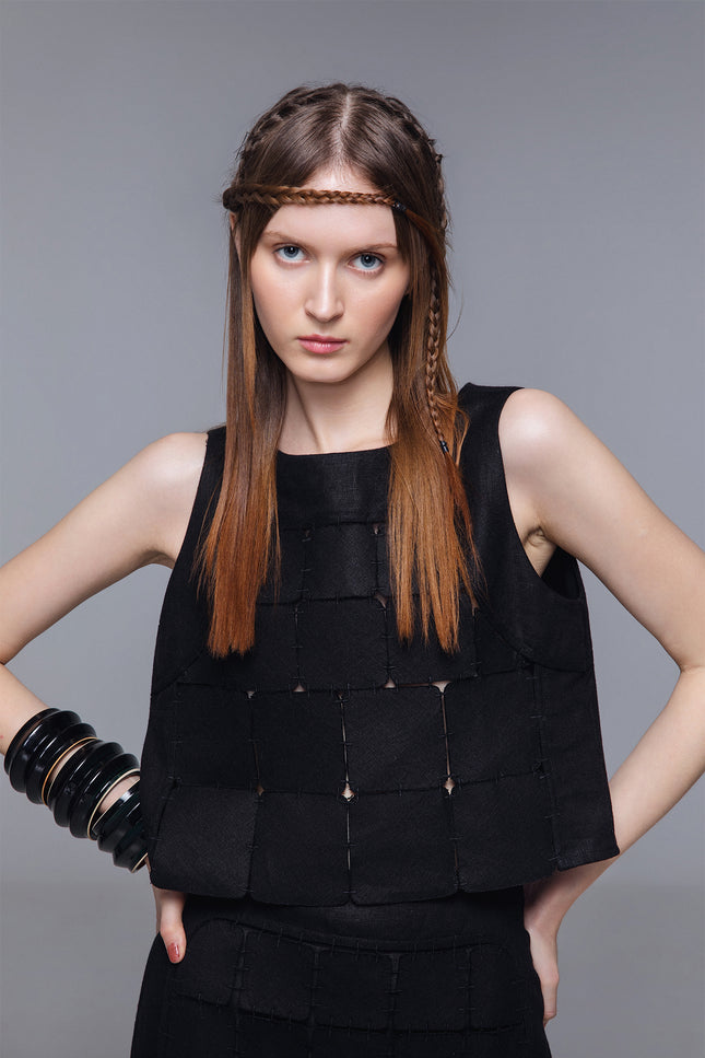 Mckenzie -  Square Appliqué Armor Top
