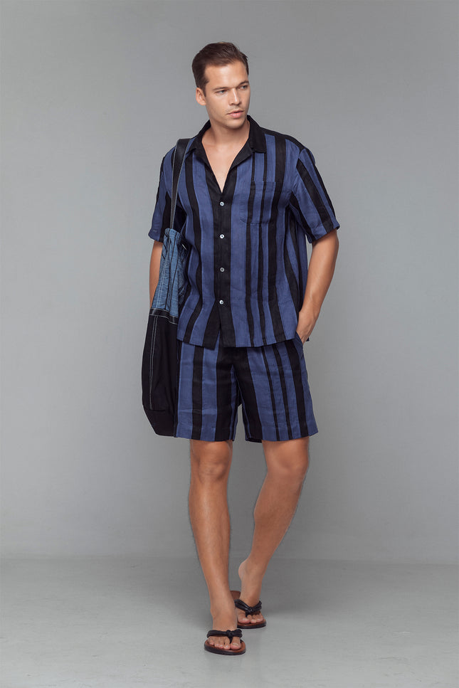 Murphy - Stripe Patchwork Short Pants