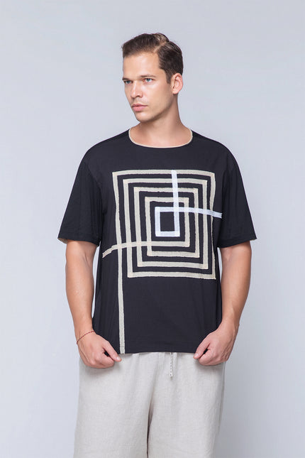 Necho - Labyrinth Appliqué Comfort T-shirt