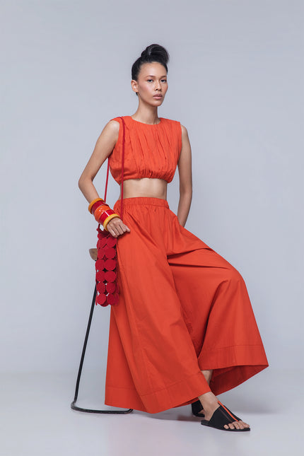 Monica - Pleated Crop Top
