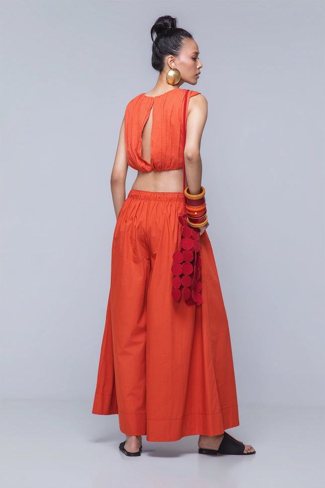 Malia - Elasticated Waist Voluminous Leg Pants