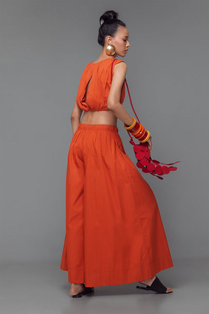 Malia - Elasticated Waist Voluminous Leg Pants