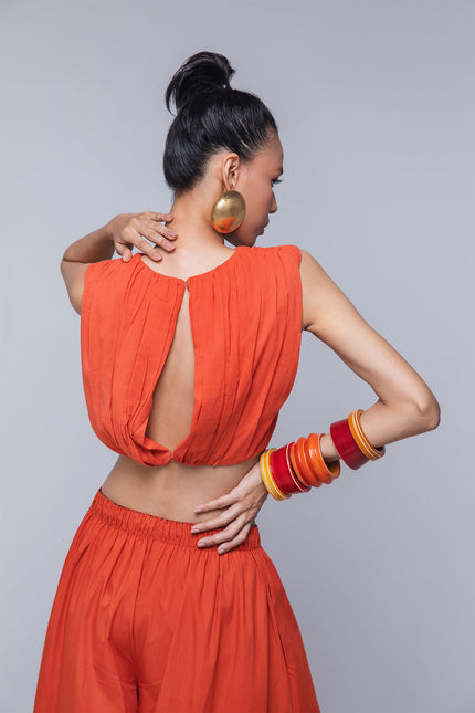 Monica - Pleated Crop Top