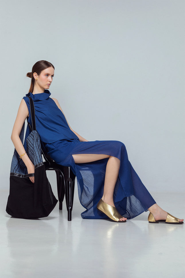 Masha - High Cowl Neck Top