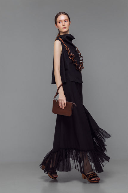 Masha - High Cowl Neck Top