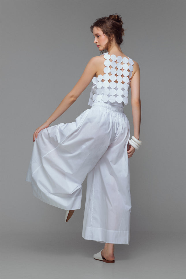 Malia - Elasticated Waist Voluminous Leg Pants