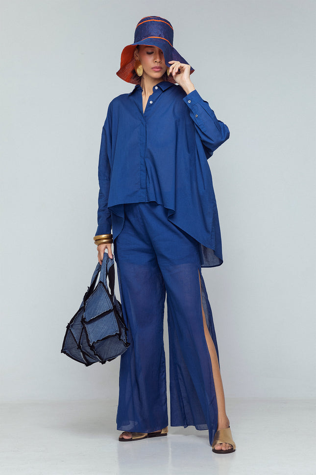 Jille - High slitted cotton pants