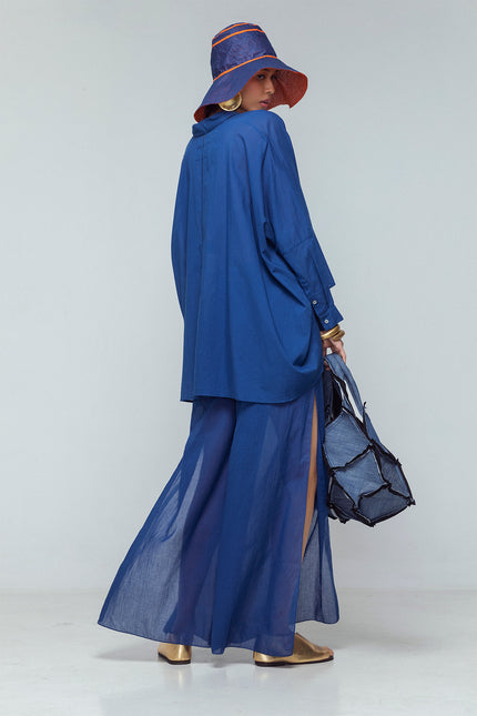 Jille - High slitted cotton pants
