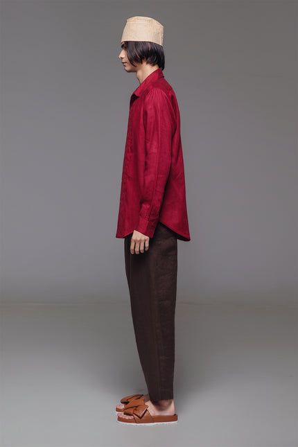 Ibrahim - Pleats Detailing Long Sleeves Shirt