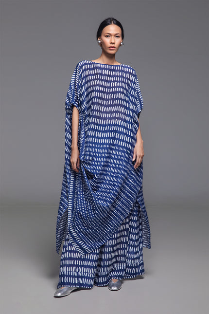 Moyra - Gradation Stone Side Draped Dress