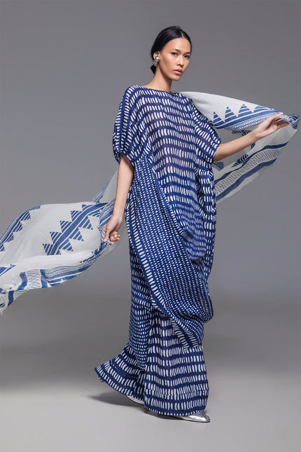 Moyra - Gradation Stone Side Draped Dress