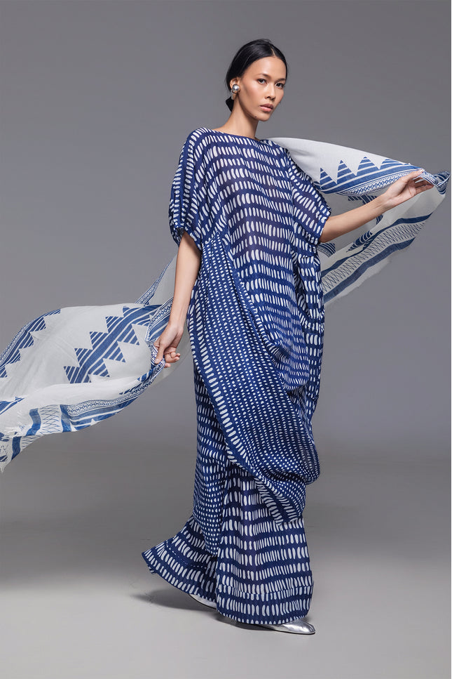 Moyra - Gradation Stone Side Draped Dress