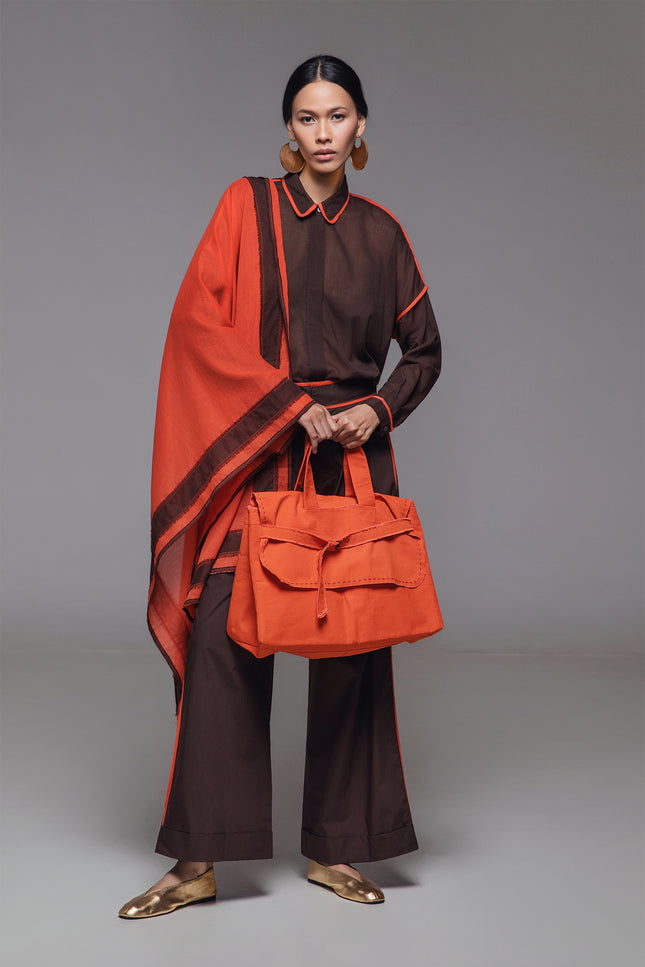 Natilie - Contrast Binding Shirt