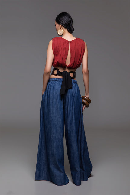 Monica - Pleated Crop Top