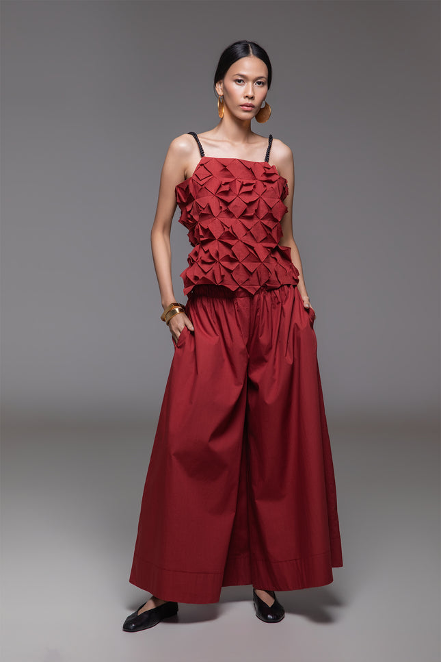 Omaria - Square Origami Sleeveless Top