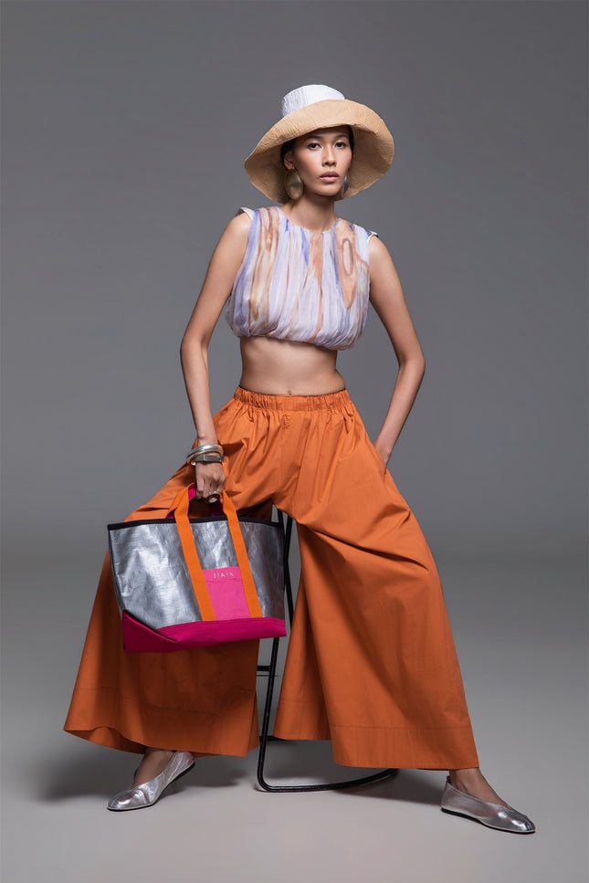 Ossie - Marble Gathered Crop Top