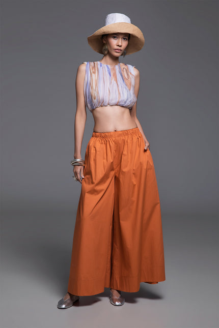 Malia - Elasticated Waist Voluminous Leg Pants