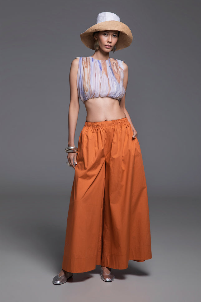 Ossie - Marble Gathered Crop Top