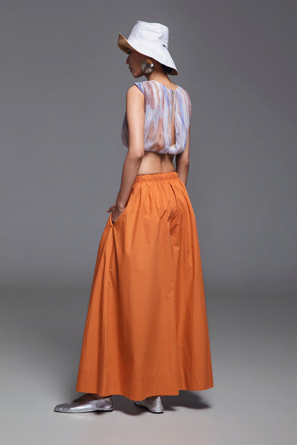Malia - Elasticated Waist Voluminous Leg Pants