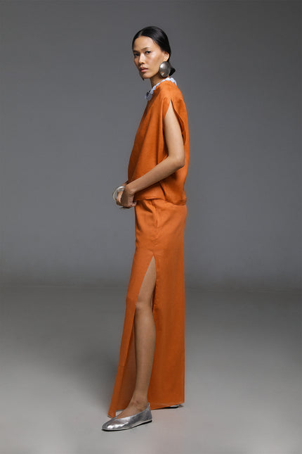 Jille - High Slitted Cotton Pants