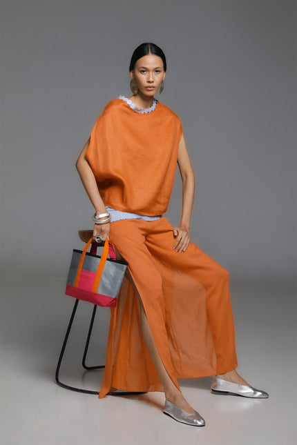 Jille - High Slitted Cotton Pants