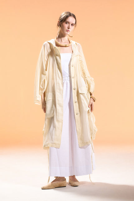 Nayeli - Drawstring Detail Hooded Oversized Poncho