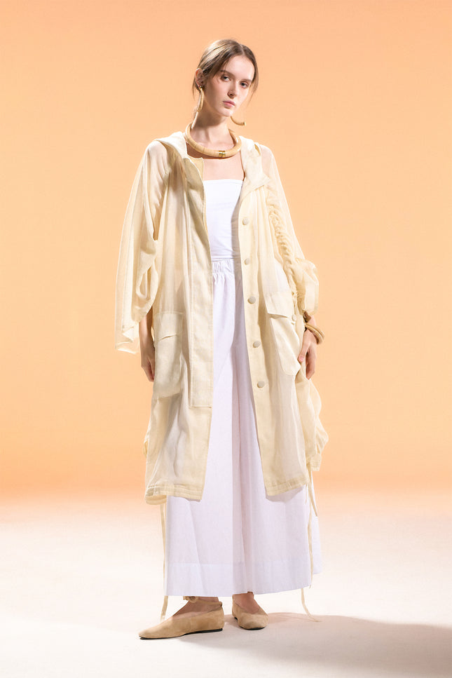 Nayeli - Drawstring Detail Hooded Oversized Poncho