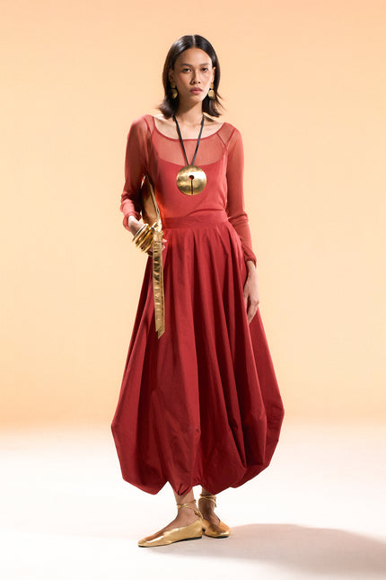 Nala - Structured Petal Long Skirt