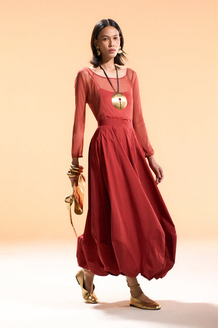 Nala - Structured Petal Long Skirt