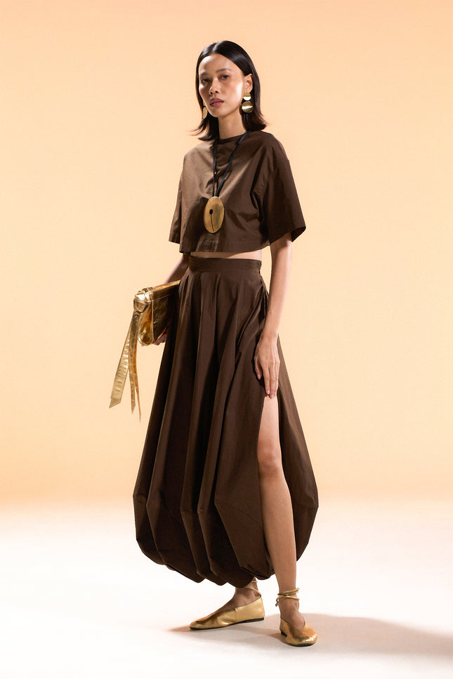 Nala - Structured Petal Long Skirt