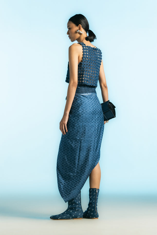 Nitu - Ribbon Detail Coin Cropped Top