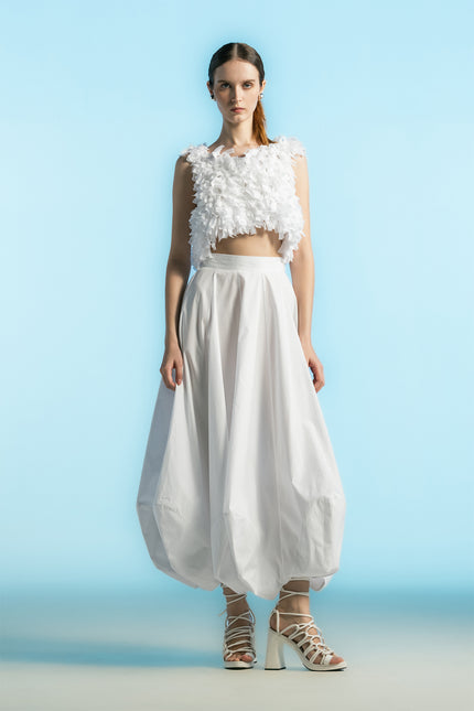 Nala - Structured Petal Long Skirt