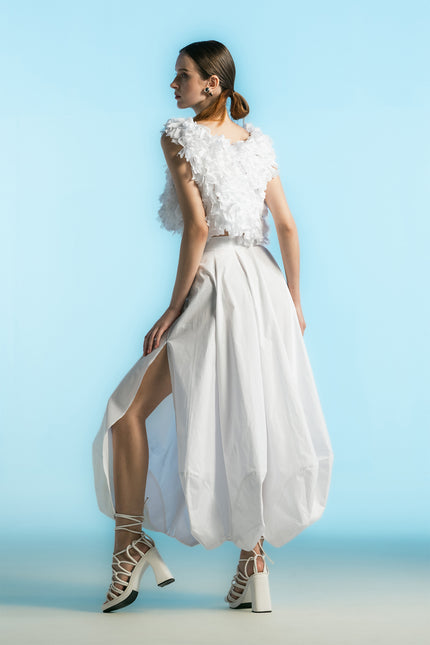 Nala - Structured Petal Long Skirt