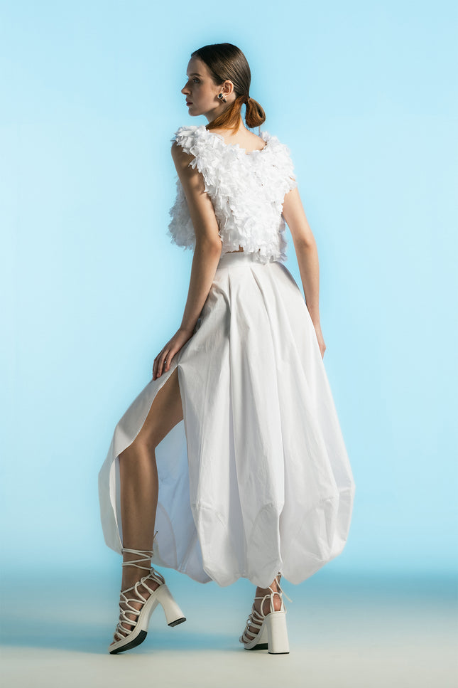 Nala - Structured Petal Long Skirt