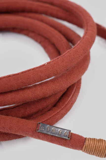 Maedoc Cord Belt in cotton with an adjustable one-size design, flexible cord construction, and versatile knotting options.