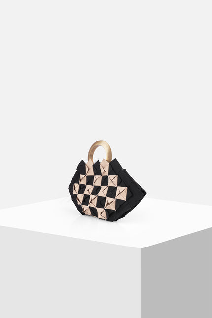 Nerium - Gold Plated Handle Handcut Geo Flower Bag