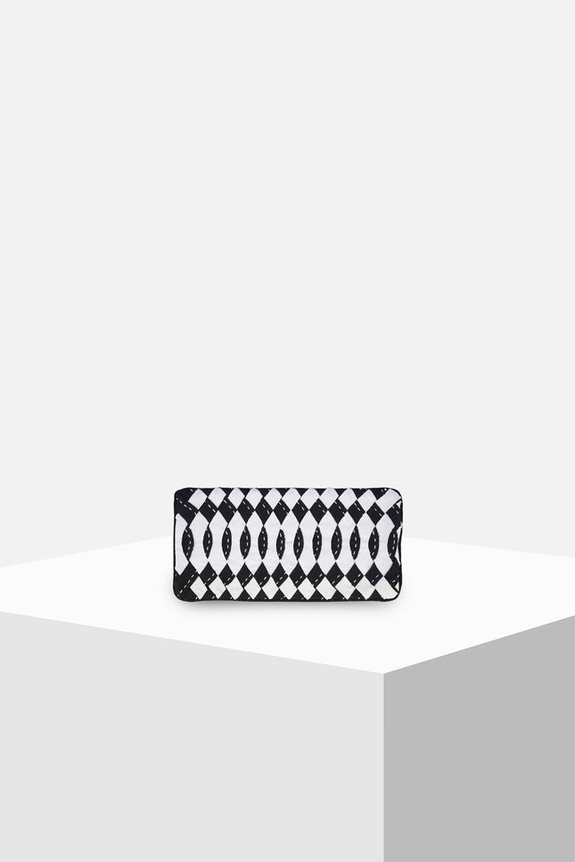 Dega - Monochrome Spiral Weaving Clutch