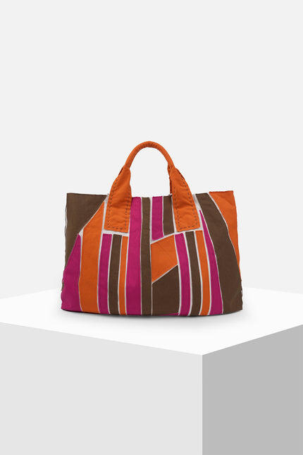 Debbieds - Multicolor Applique Kanvas Tote Bag