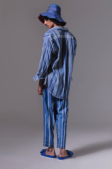 Elden -  Full Ribbon Applique Low Crotch Denim Pants