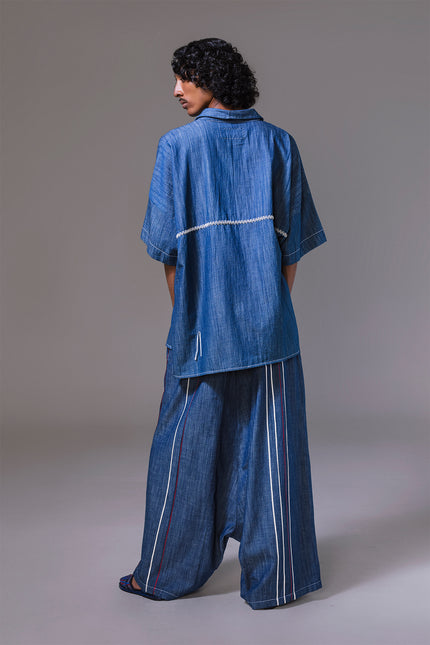 Mason - Rope Handstitch Details Oversized Shirt