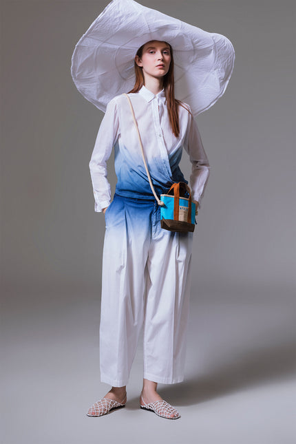 Matana - Indigo Dip Dyed Cross Shirt