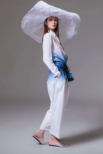 Matana - Indigo Dip Dyed Cross Shirt