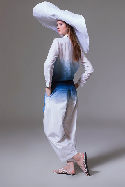 Matana - Indigo Dip Dyed Cross Shirt