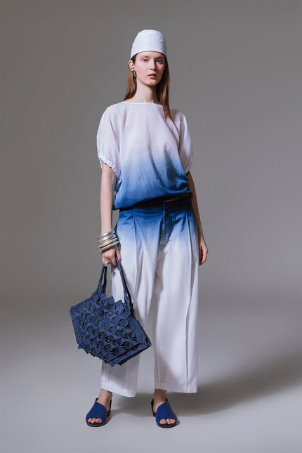 Matrena - Dip Dye Drawstring Top