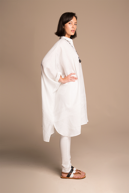 Aleta - Oversized Tunic Kaftan with Handstiched Details